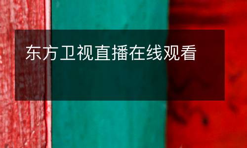東方衛(wèi)視直播在線觀看