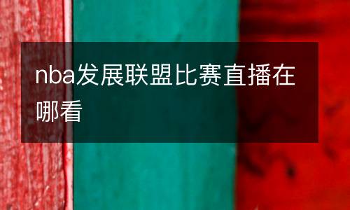 nba發(fā)展聯(lián)盟比賽直播在哪看
