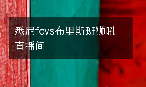 悉尼fcvs布里斯班獅吼直播間